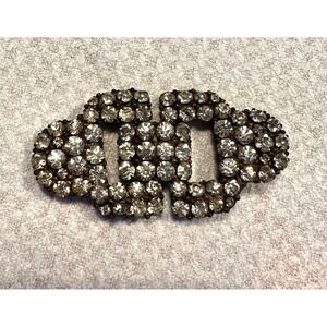 Antique Victorian 2pc Buckle Paste Stones